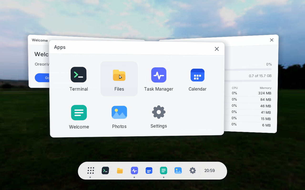 The app launcher.